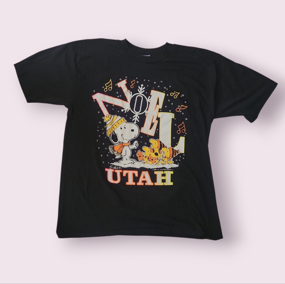 Vintage Single Stitch Peanuts Noel‎ Christmas Graphic Tee Size L